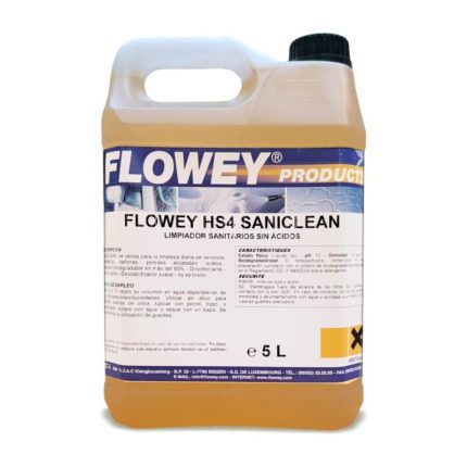 Garrafa de FLOWEY HS4 Saniclean de 5 L